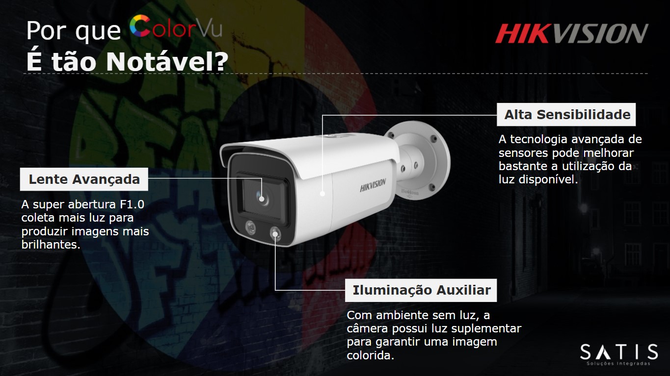 ColorVu Hikvison câmera de monitoramento noturno
